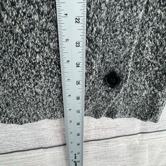 Lucky Brand Side Button Turtleneck Sweater Womens Medium Black Gray - Picture 12 of 13